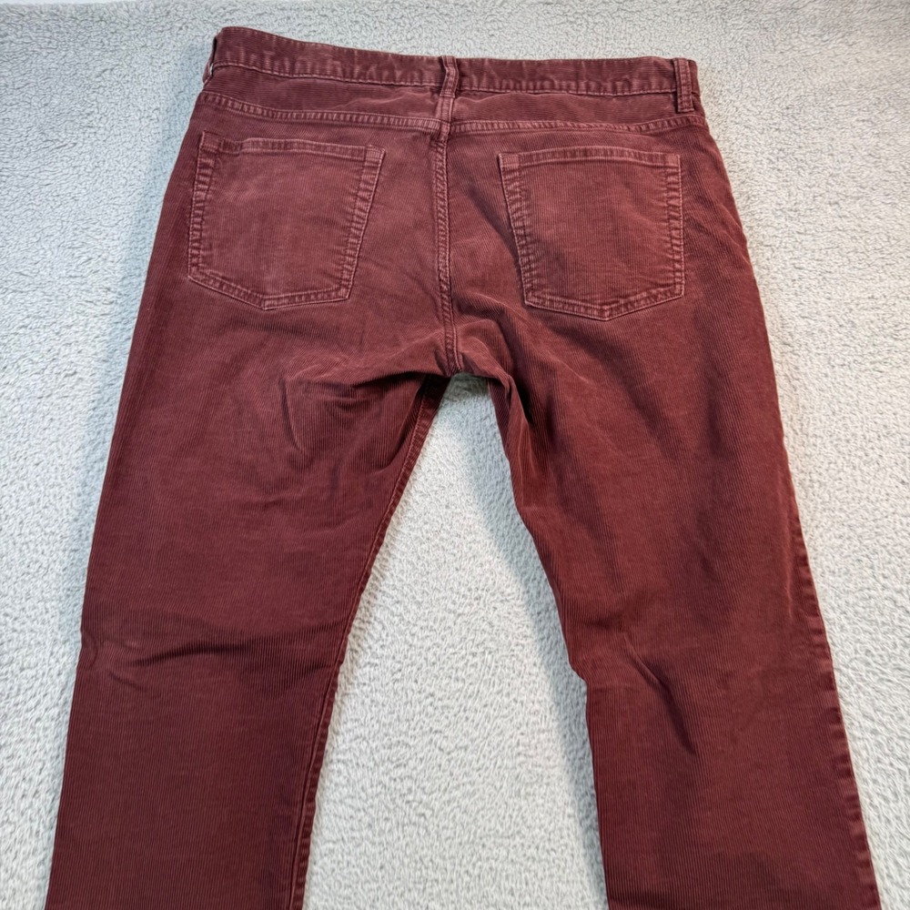 J.Crew 484 Slim Fit Corduroy Pants Mens 34x32 Maroon Stretch Re-Imagined - Picture 9 of 11
